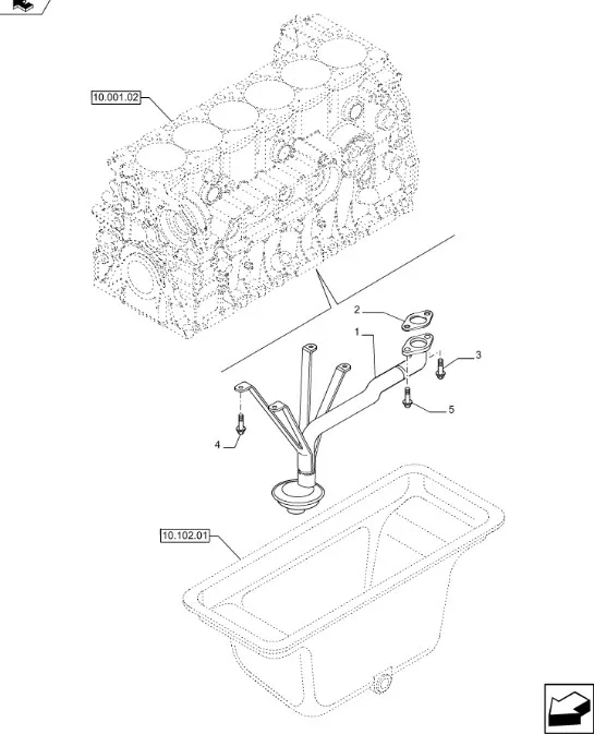 504250516 - Трубка маслозаборн. ДВС Cursor9K CS, CSX, CX6/8